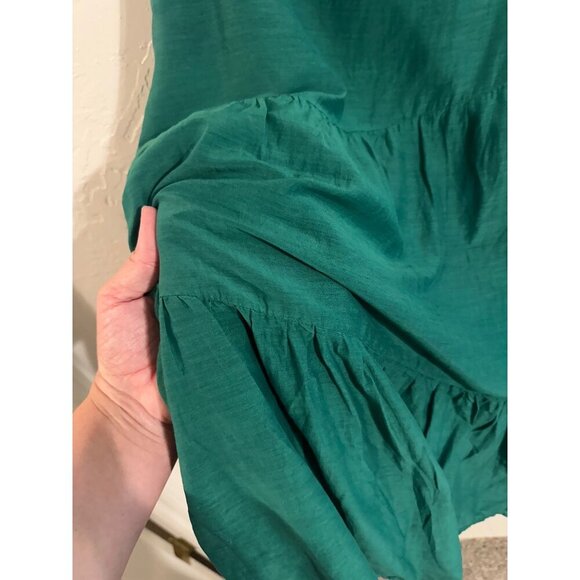 Velvet by Graham & Spencer by Anthropoplogie Suzie Cotton & Silk Green Dress - Picture 4 of 12